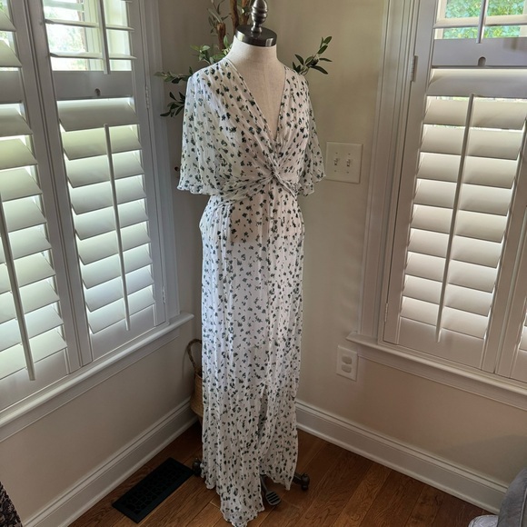 Nwt Rag and bone Tamar twist-front floral-print georgette maxi dress size 6 - Picture 9 of 13